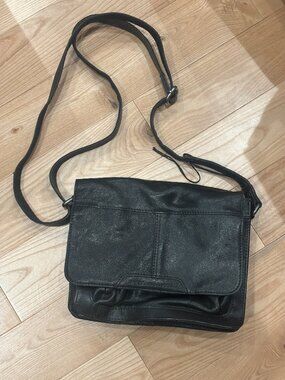 Spikes & Sparrow Black Leather Crossbody